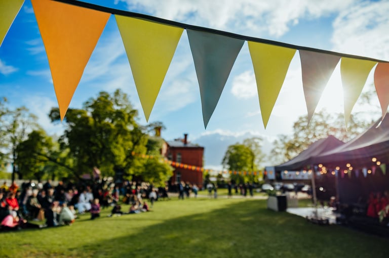 Outdoor festival community gathering