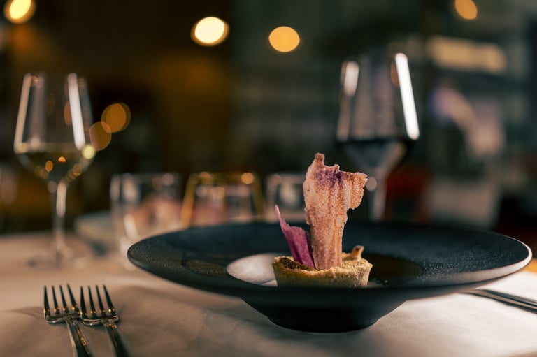 Gourmet food restaurant advertising