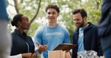Community volunteers supporting local initiative